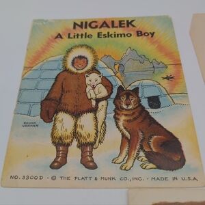 Nigalek A Little Eskimo Boy Book 1935 Cover Detached